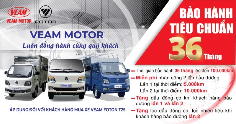 Chính sách đặc biệt dành cho Foton T25