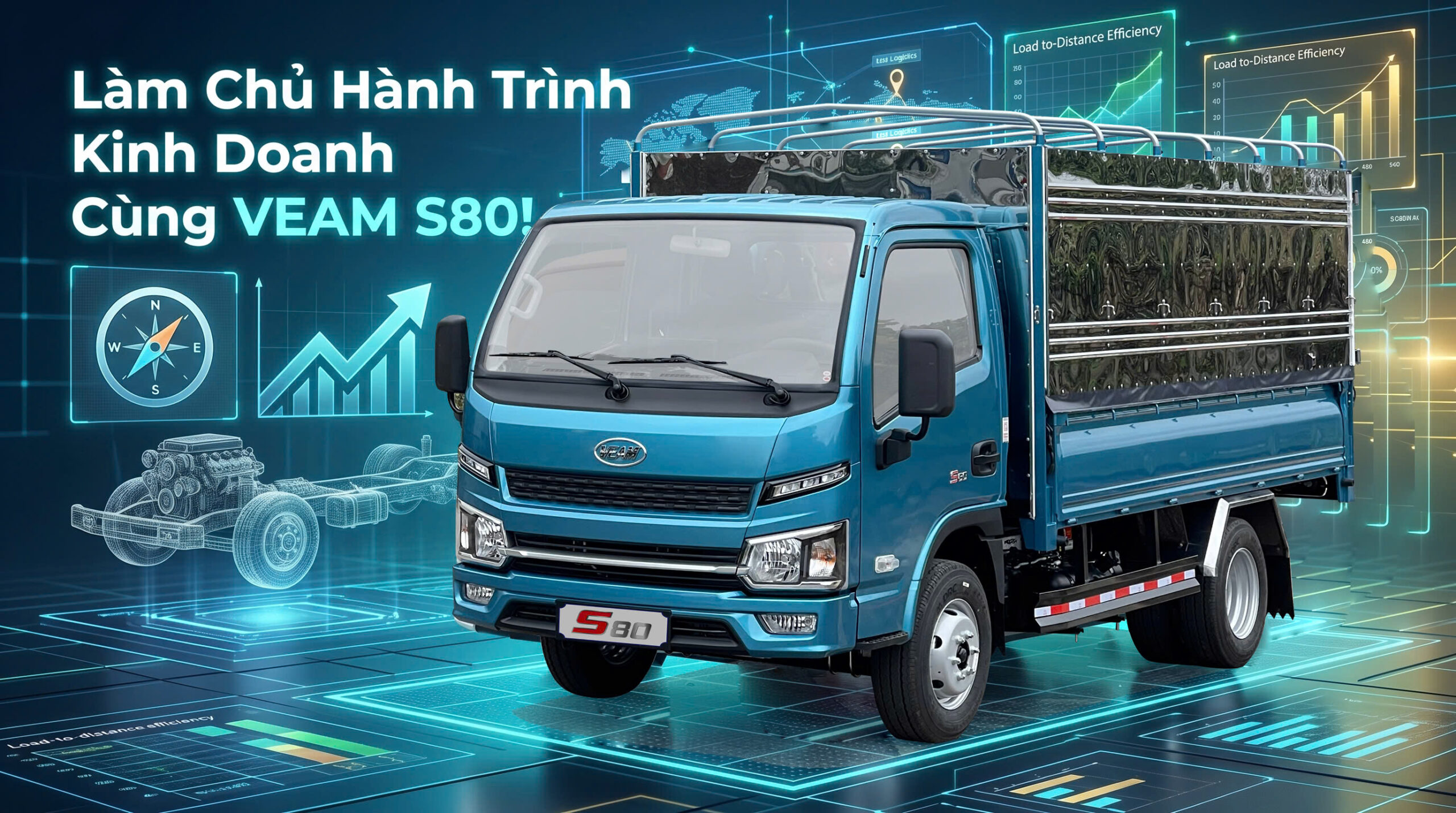 VEAM S80 – Đỉnh cao xe tải hạng trung!