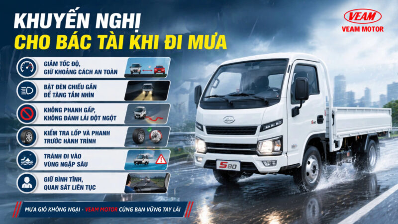 TRỜI MƯA KHÔNG NGẠI – VỮNG TAY LÁI CÙNG VEAM S80